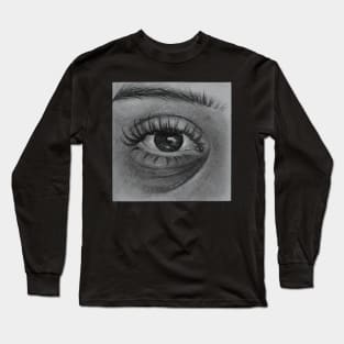 drawing insecurities dark circles body positivity Long Sleeve T-Shirt